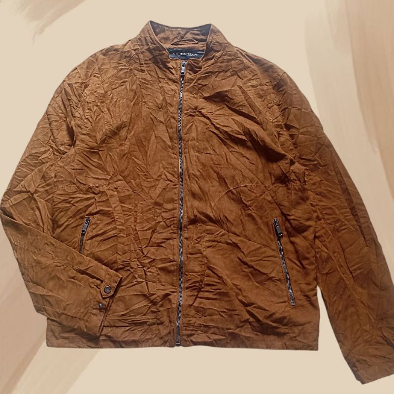 ZARA MAN Suede Leather Jacket