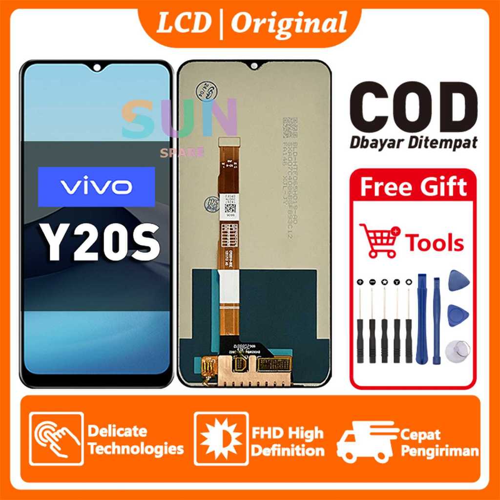 LCD VIVO Y20S Original Asli Ori hp Touchscreen FHD Definition Kualitas Terbaik COD