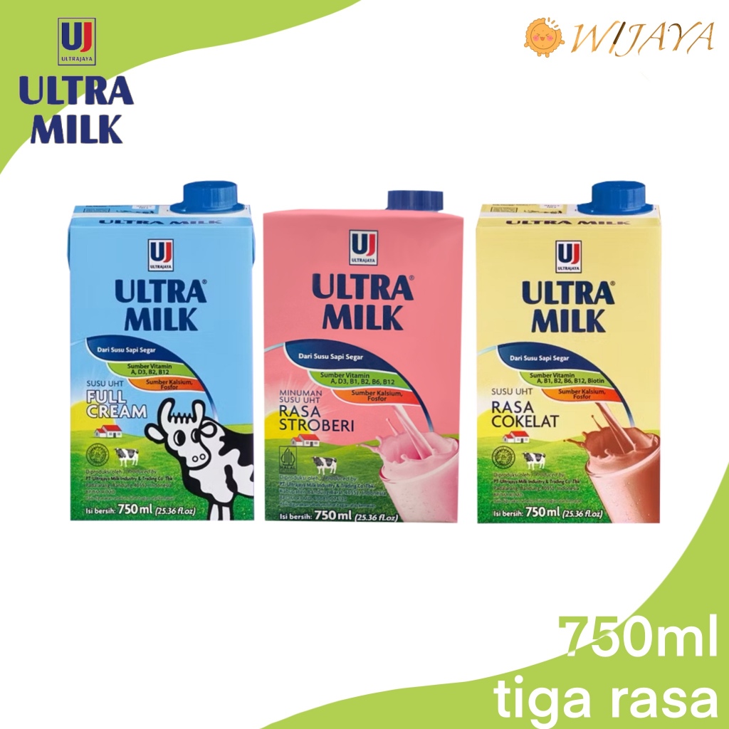 

Ultra Milk Rasa Full cream/Cokelat/Stroberi 750ml