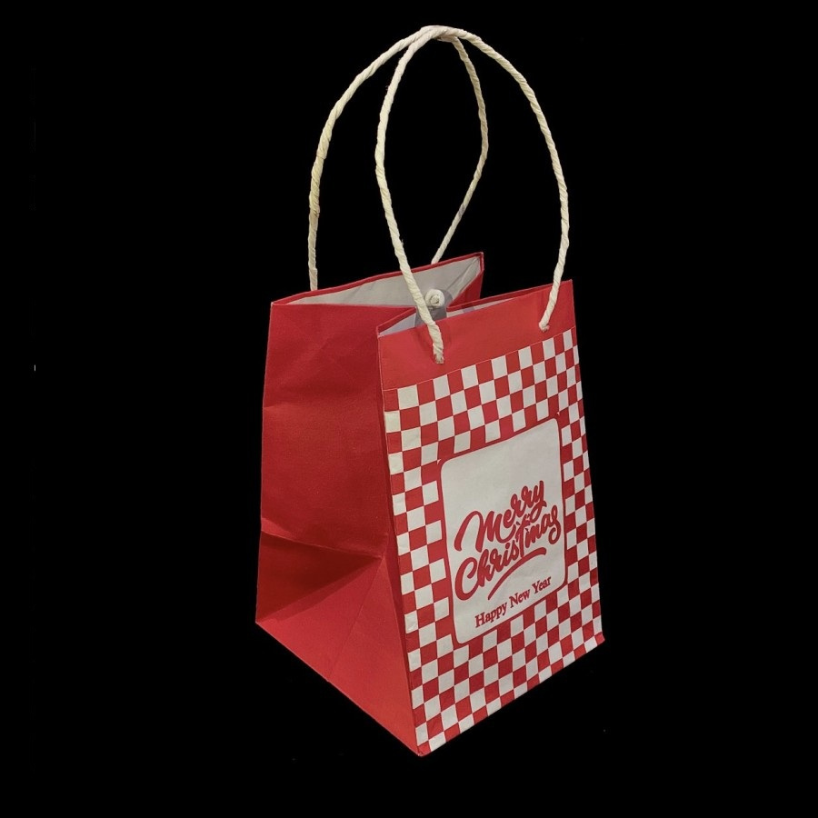 

(5 pcs) Paperbag Merah Hampers Natal Goodiebag Parcel Christmas Tas Natal 14x14x20cm