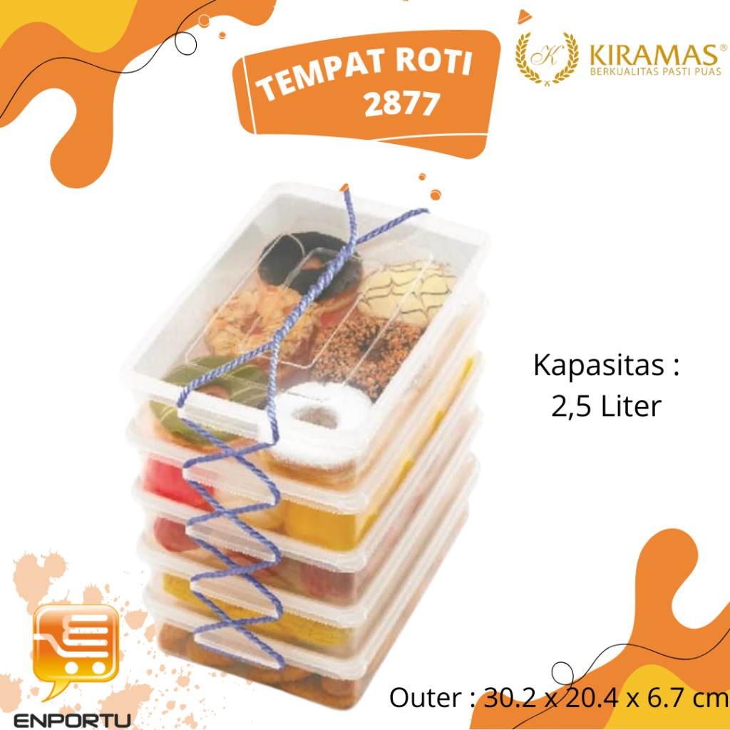 Kiramas Tempat Donat/ Kotak kue/ Meriton Storage/ Box Donat Plastik/ Kotak plastik serbaguna 2,5 Lit