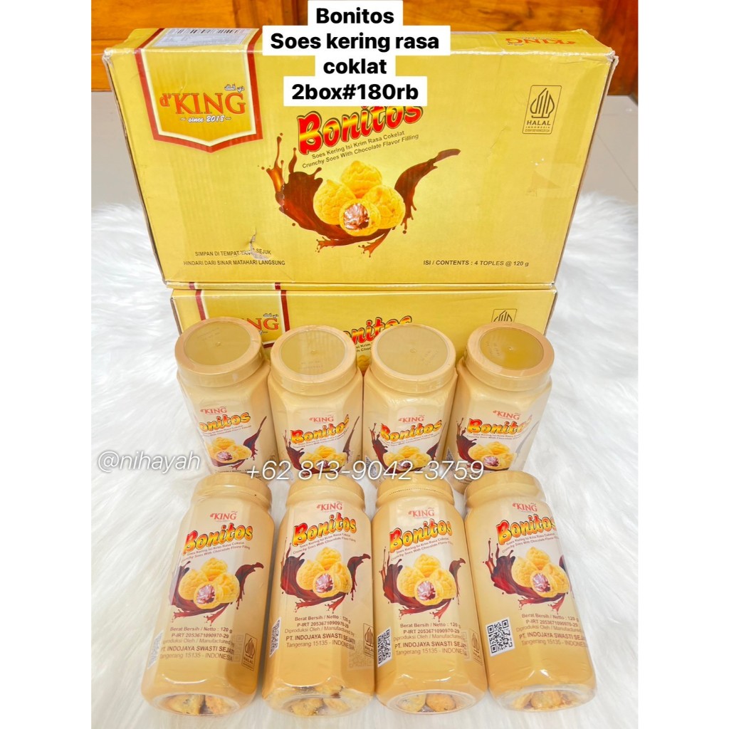 

d'KING BONITOS Soes Kering Isi Krim Rasa Cokelat - 1 Toples 120 gr