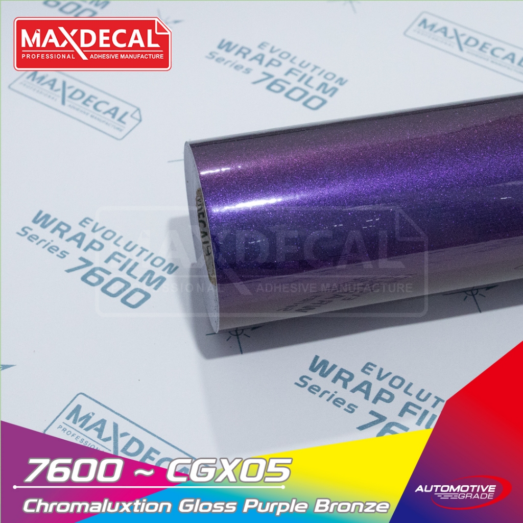 MAXDECAL 7600 CGX05 Purple Bronze Chromaluxtion Sticker Bunglon Lembayung Ungu Skotlet Motor
