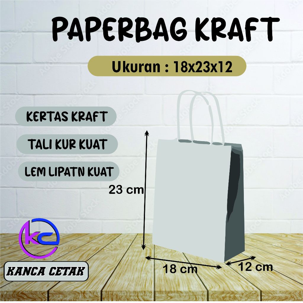 

PAPERBAG KRAFT 18x23x12 - PAPERBAG KERTAS COKLAT - PAPERBAG SOUVENIR - PAPERBAG HAJATAN - PAPERBAG SABLON - PAPERBAG