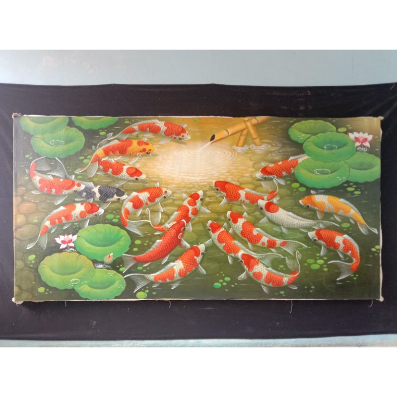 lukisan ikan koi besar k2