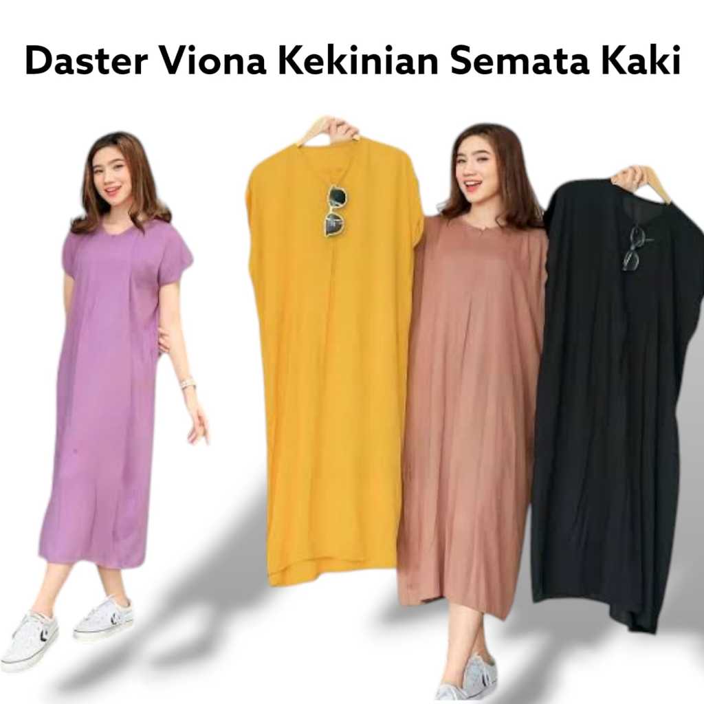Daster Dress Crinkle Bali Viona Lengan Pendek