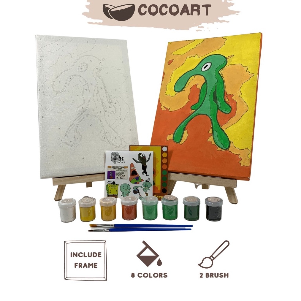 

Paint By Number Kit Tampan dan Berani Spongebob Squarepants Cocoartid I Kanvas 2 x 3 cm