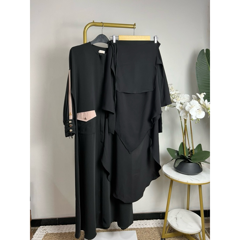 MARWA SET DRESS + KHIMAR + NIQAB BY AIZA ZALIFA