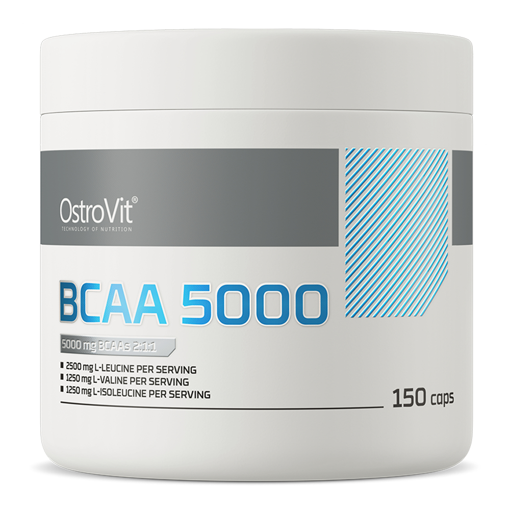 OstroVit BCAA 5000mg 150 Kapsul Suplemen Fitnes Gym Vitamin Obat Leucine Isoleucine Valine Nutrisi O