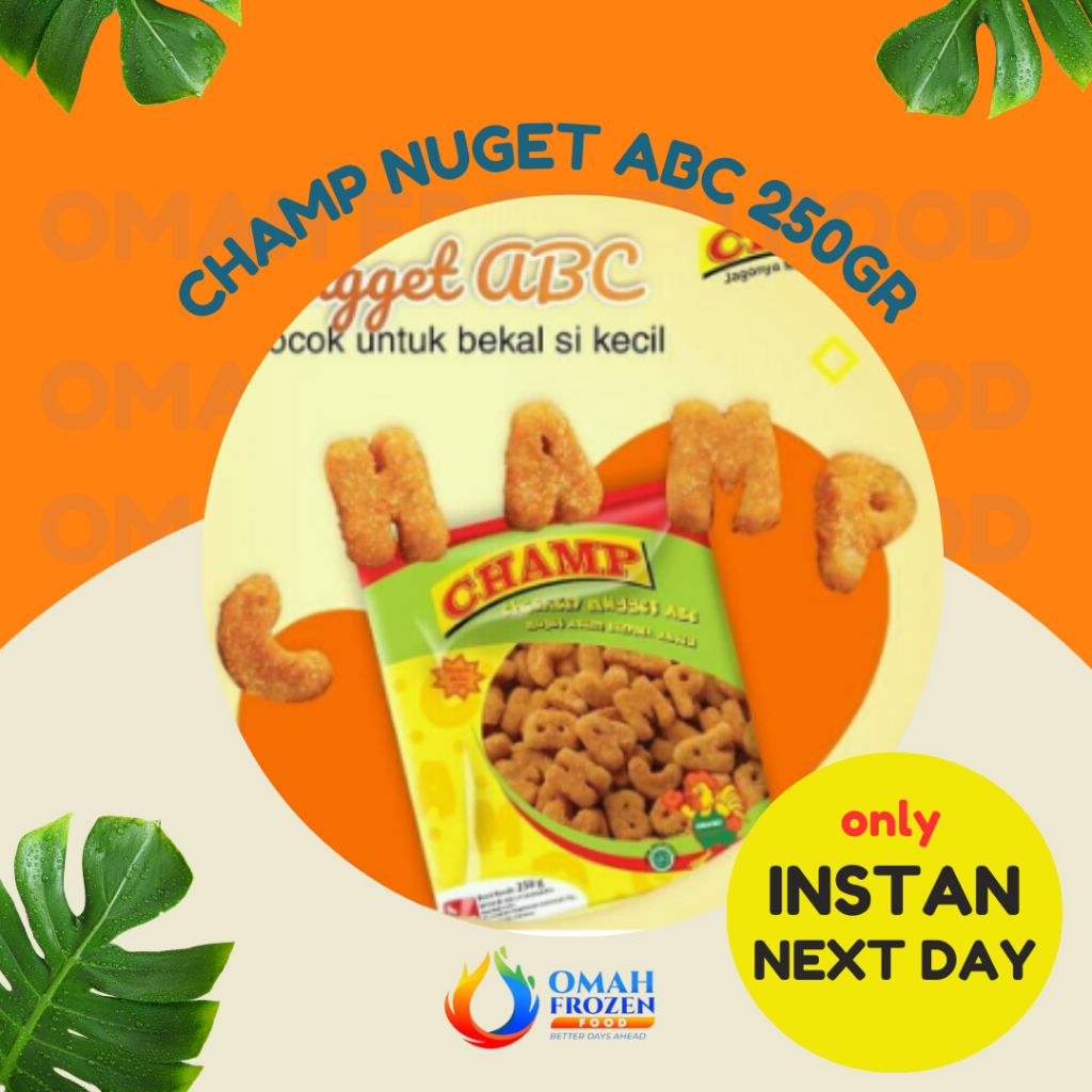 

Champ Chicken Nugget ABC Naget Ayam Bentuk Huruf (KHUSUS INSTANT & NEXT DAY)