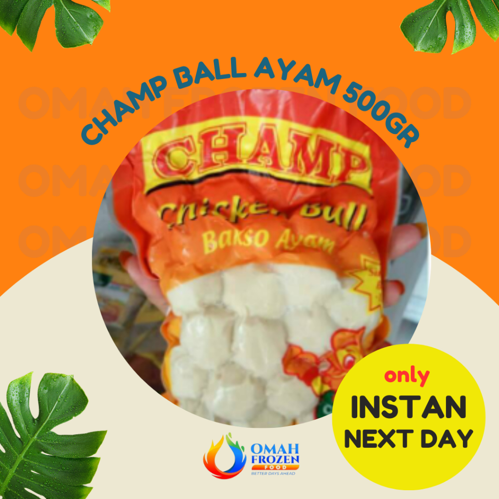 

Champ Chicken Ball 500gr BAkso Ayam 50pc (KHUSUS INSTANT)