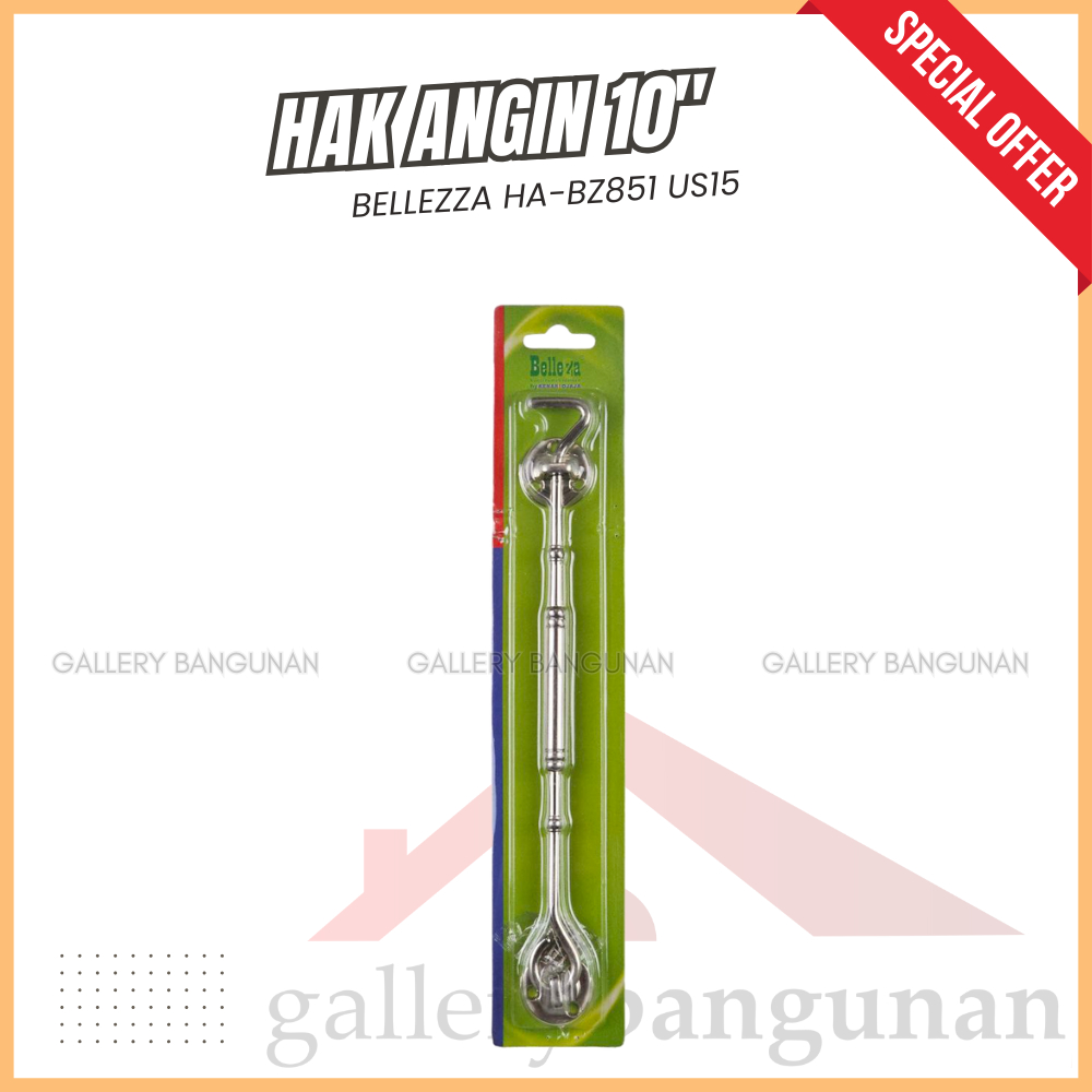 Bellezza Hak Angin HA-BZ851 US15 Model Cantol Cantolan Pancing Ukuran 10" 10 in inch Cendela Jendela