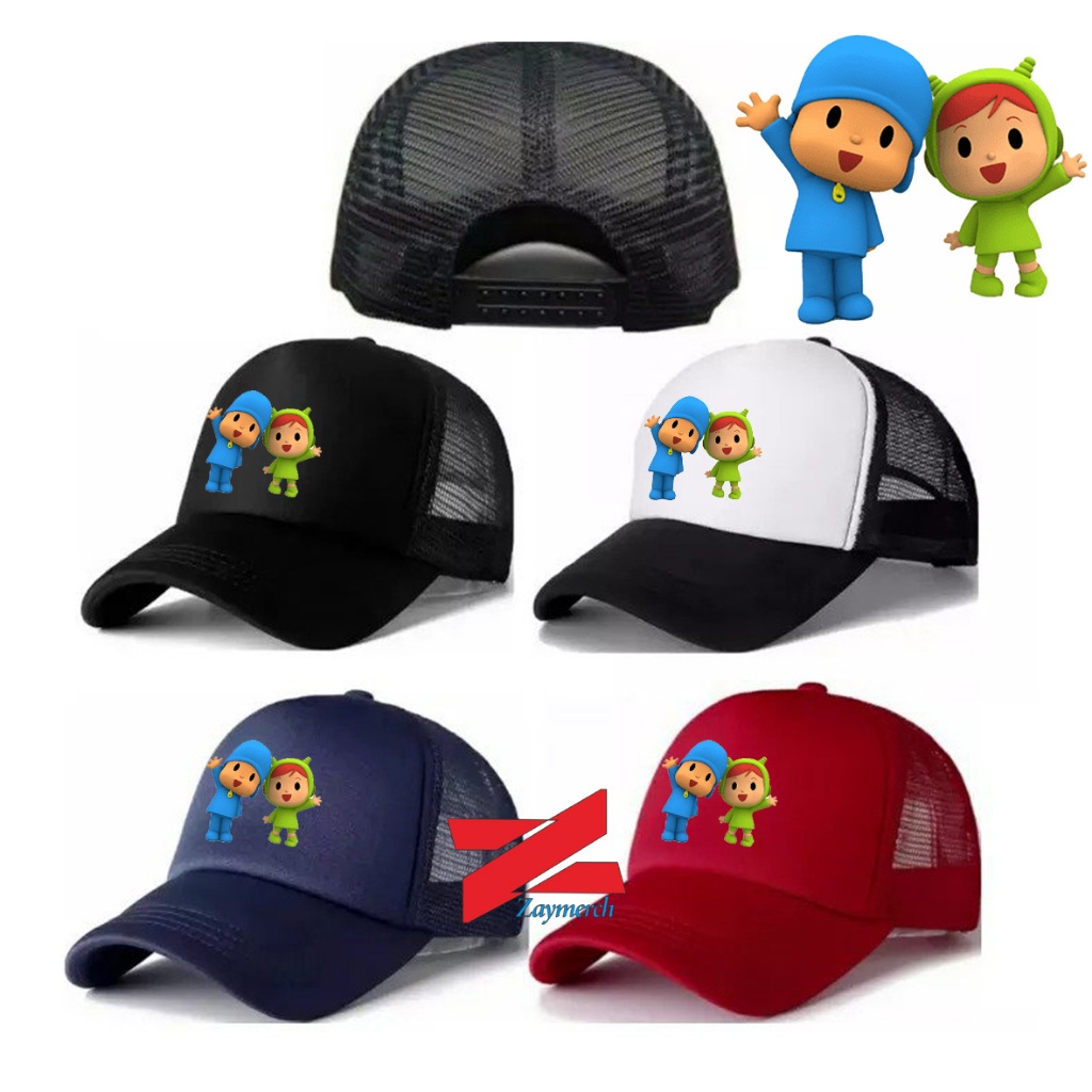 TOPI ANAK POCOYO TOPI TRUCKER POCOYO KARTUN