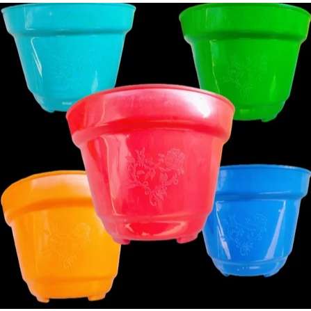 POT BUNGA UKURAN 20 WARNA WARNI/POT PLASTIK/POT TANAMAN