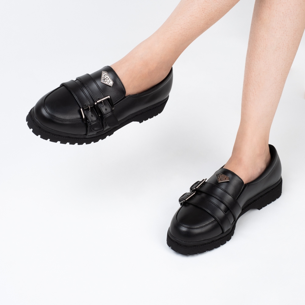 CEKHAS - Zela Black Flat Shoes Wanita