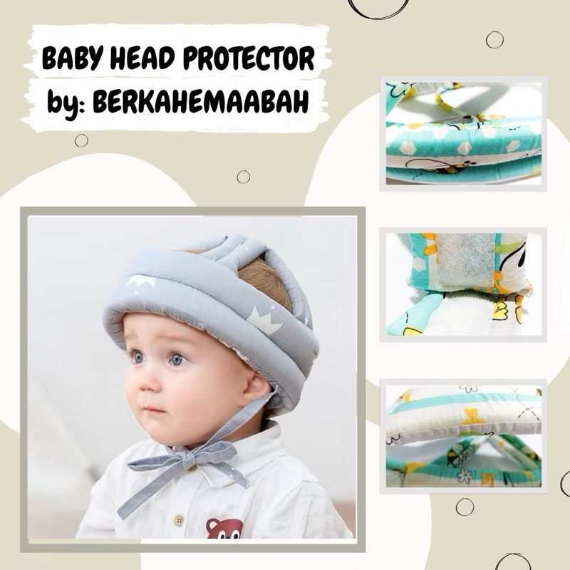 Makassar  Topi Helm Pelindung Kepala Bayi | Baby Head Protector | Helm Anti Jatuh | Bantal Helm Bela