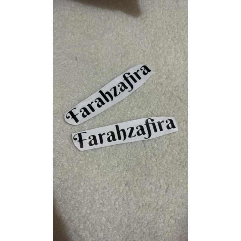 

Sticker Cutting Custom Nama 1 Lapis warna