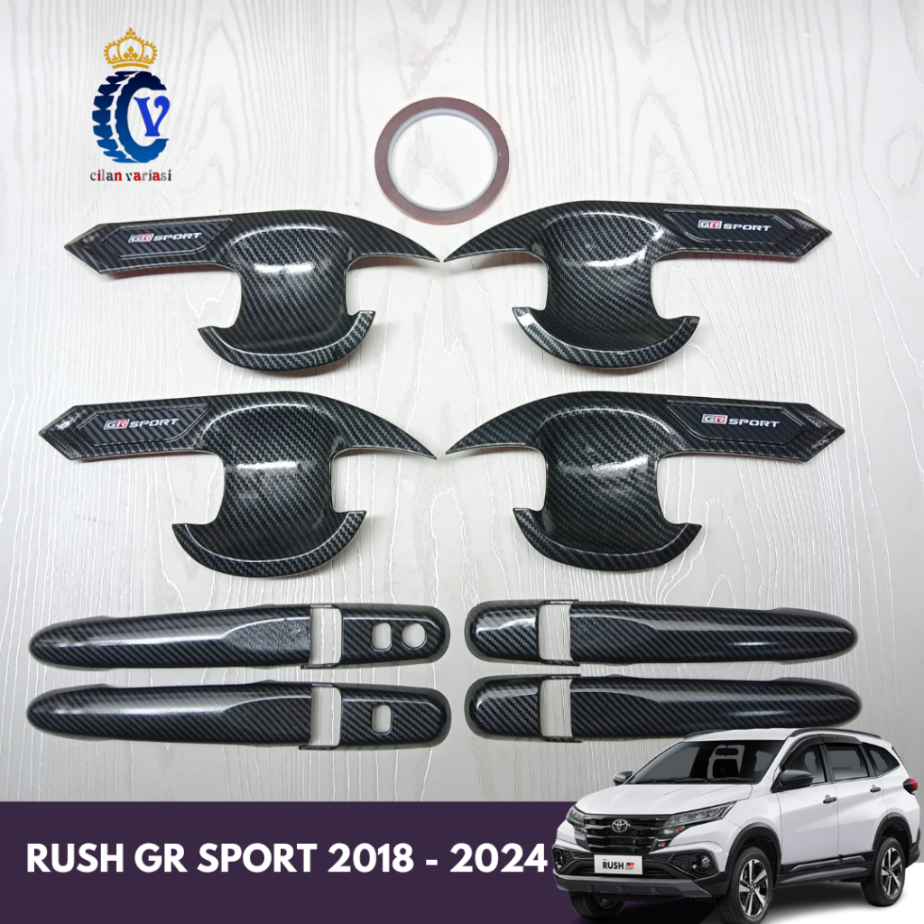 Cover Handle Outer Pintu Mobil Rush Gr Sport 2018 - 2024 Carbon