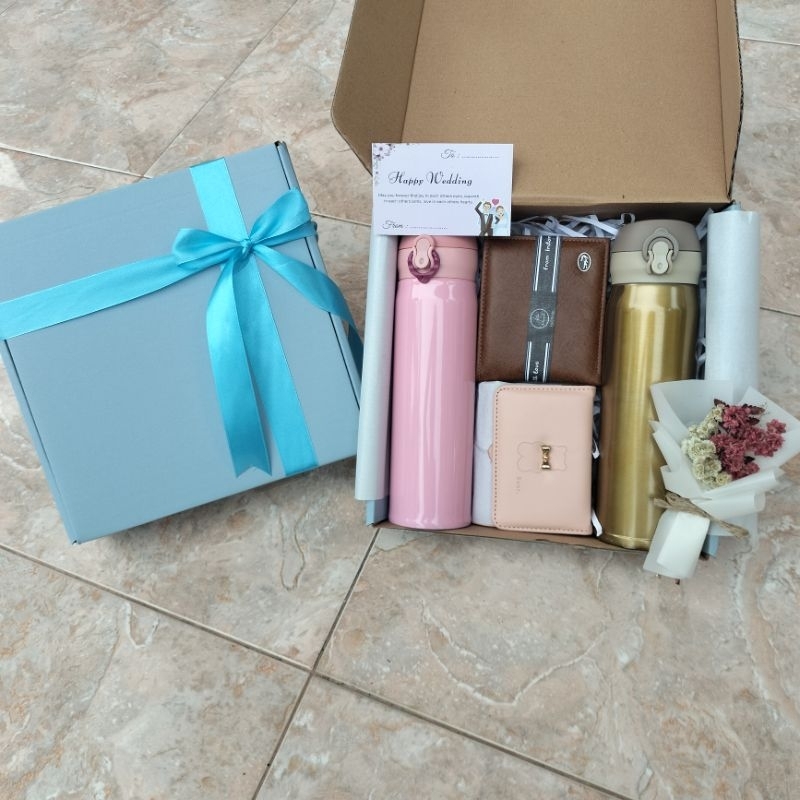 kado Couple pernikahan hampers anniversary cewek cowok elegan premium tumbler dompet cewek cowok
