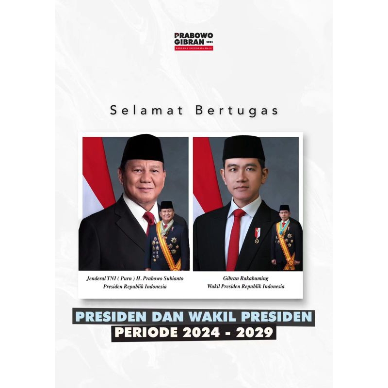 

Bingkai Presiden / Wakil Presiden / Pancasila (Ukuran 9"×13" / 23cm×33cm) [Khusus Jasa Kirim Instant]