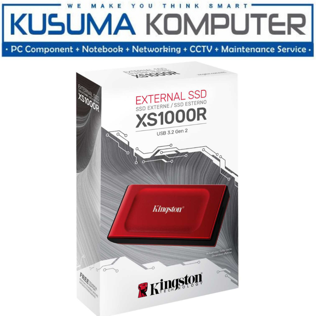 SSD Kingston XS1000 RED 1tB 2TB External Portable SSD