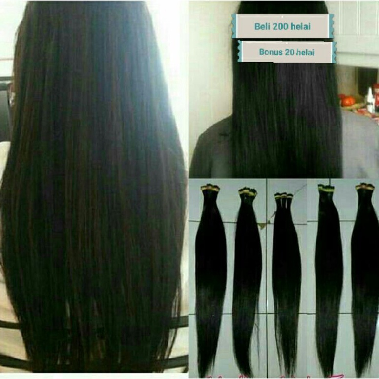 Bayar diTempatRambut sambung 65cm 1helai 1ikat Promo