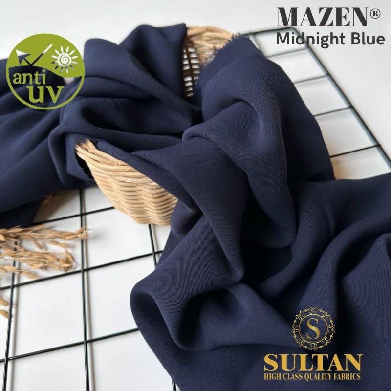 Kain Abaya Sultan Marzan / MAZEN Anti-UV Midnight Blue polos