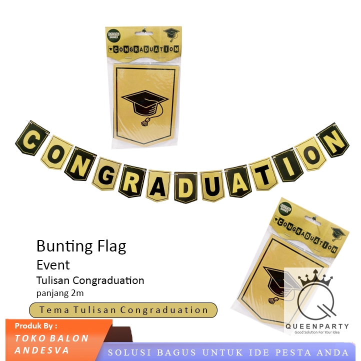 banner wisuda congraduation gold hitam toga / banner graduation hitam gold / banner wisuda grad