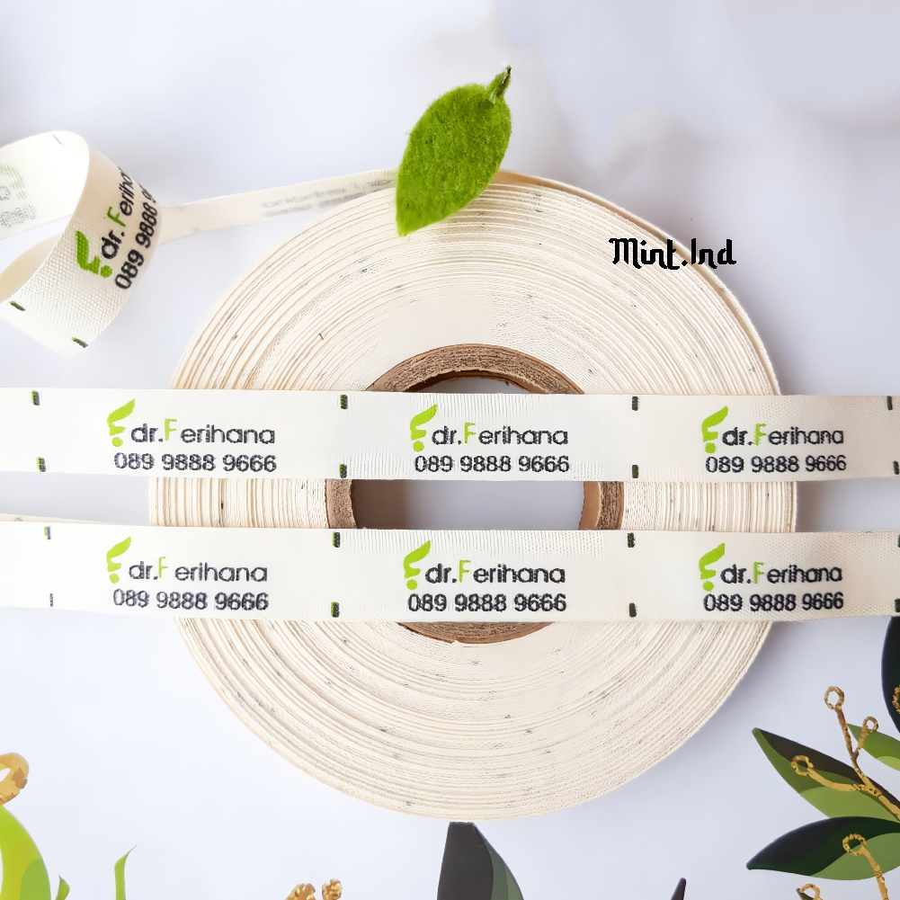 

Mint.ind 1 Roll Label Baju / Label Hijab / Label Woven Damask Subtitute