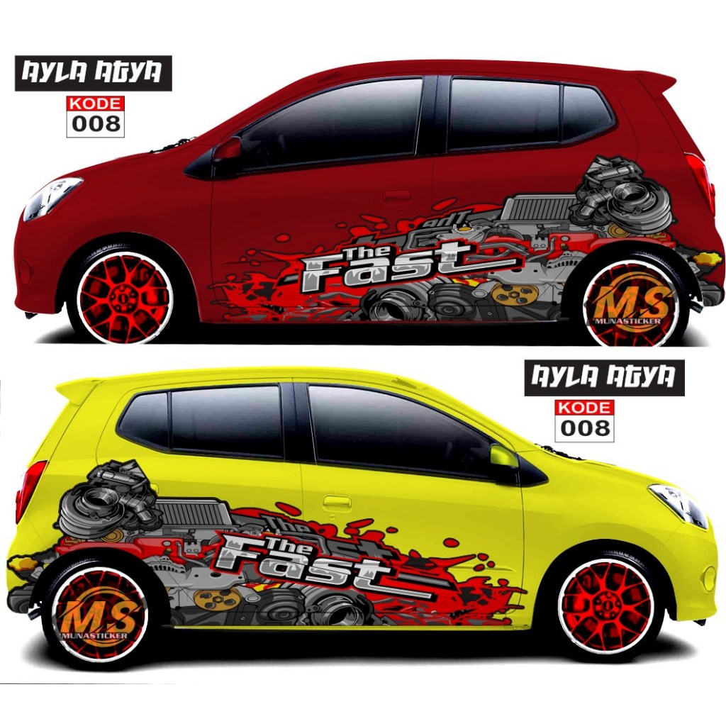 DECAL STICKER MOBIL JAZZ, BRIO, SIGRA, AGYA, YARIS / STIKER MOBIL VENOM / VARIASI STICKER MOBIL