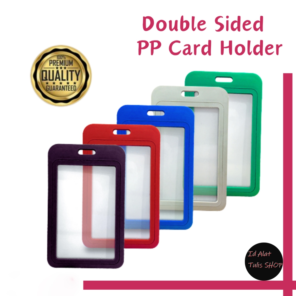 

QUAFF Pelindung Jaket Pemegang ID Dua Sisi Vertikal untuk Kartu