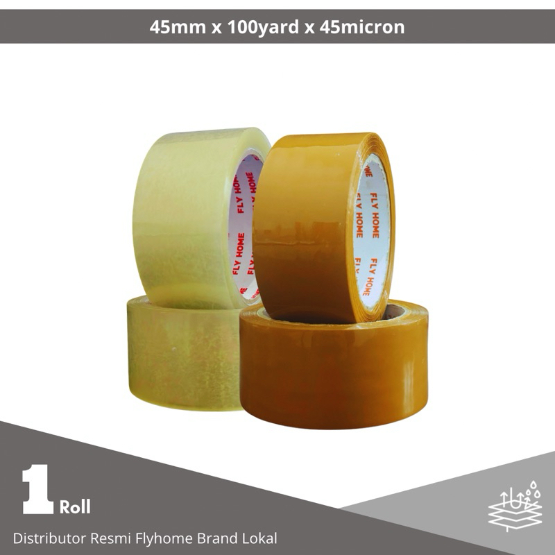 

45x100Y Lakban bening coklat 2inci 1roll 45x100 Yard Solasi/Selotip/tape