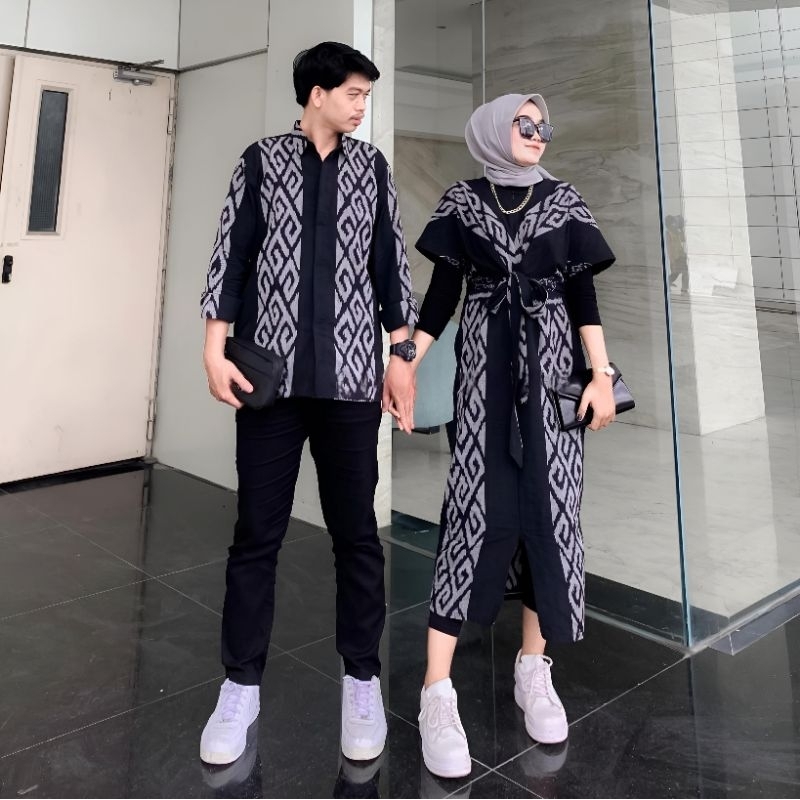 Baju Tenun Couple Kondangan, Dress Tenun, Kemeja Tenun, Kain Tenun Troso Jepara
