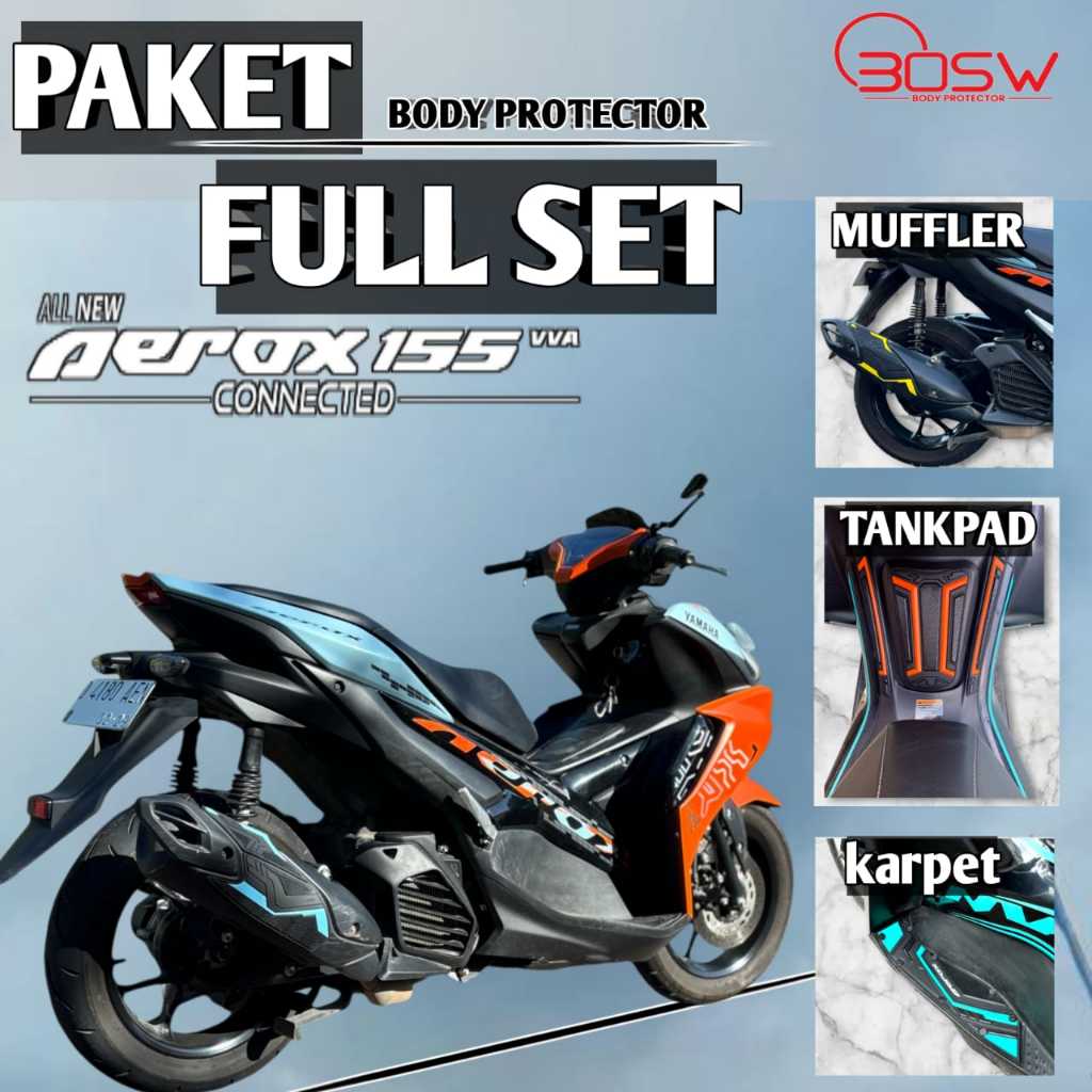 Aksesoris Aerox New 155 Connected Full Set – Paket lengkap bahan dari Karet Premium