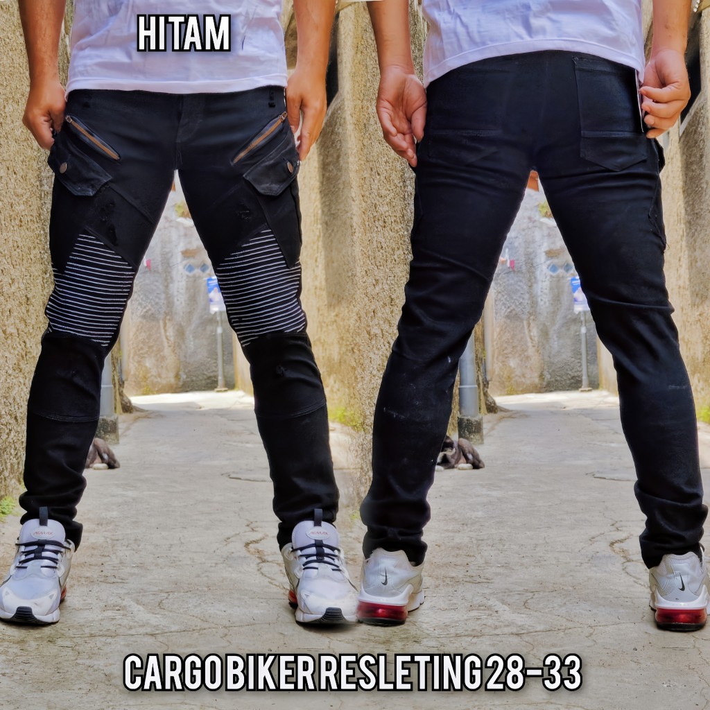 TERBARU"Celana jeans Cargo panjang Pria Sobek sobek - celana jeans pria cargo denim / celana panjang