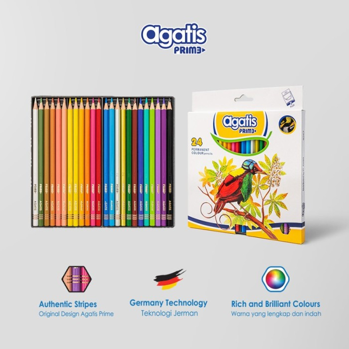 

PENSIL 24 WARNA PANJANG PRIME WOOD AGATIS