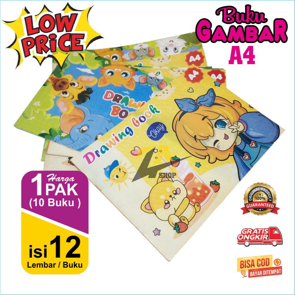 

BUKU GAMBAR A4 ISI 12 LEMBAR / BUKU HARGA PROMO 1 PAK ( 10 BUKU ) DRAWING BOOK