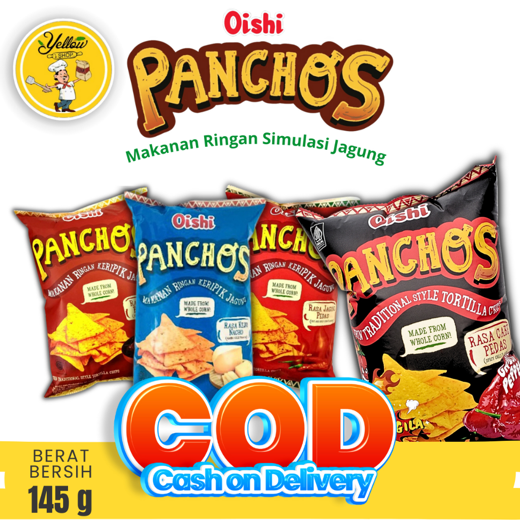 

PANCHOS OISHI 145GR / KERIPIK PANCHOS /SNACK PANCHOS