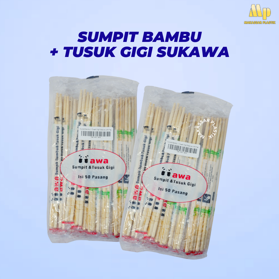 Sumpit Bambu + Tusuk Gigi Sukawa @50 Psg