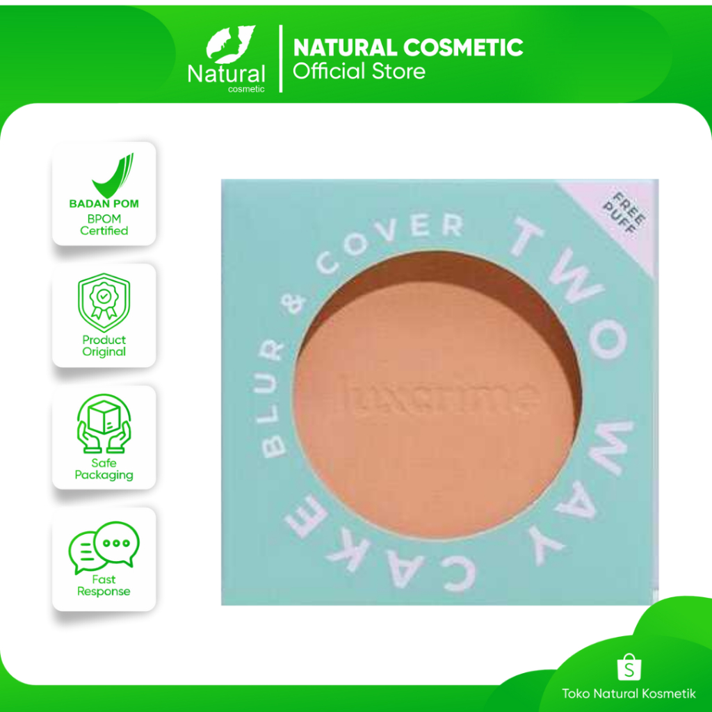 Luxcrime Blur & Cover Two Way Cake Refill - Free Puff