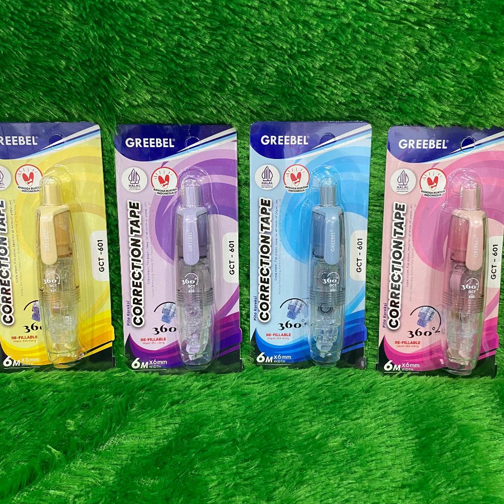 

Tip X Pita Correction Tape merk GREEBEL type GCT-601 model Pen Bisa diisi ulang