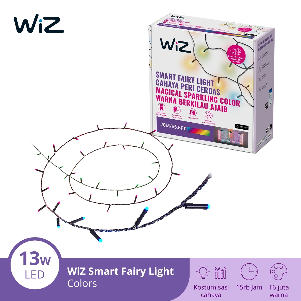 WiZ Lampu Smart LED Fairy Light - Lampu Natal