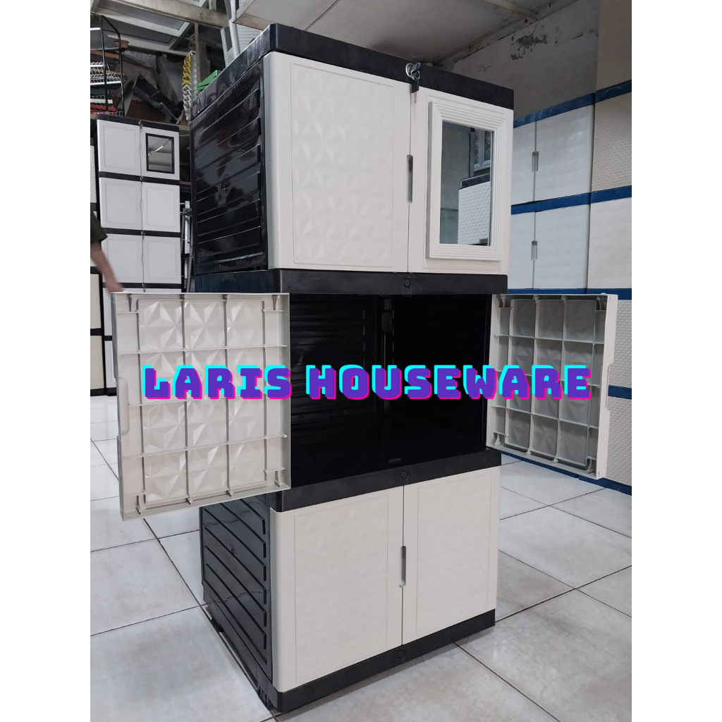 lemari plastik  lemari pakaian  laci plastik lemari ROTAN SUSUN 3