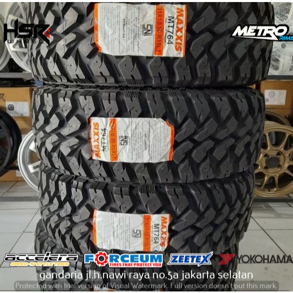 BAN MOBIL OFFROAD R15 RING 15 UKURAN 31X10,5 MERK MAXXIS LT 6PR BAN MOBIL TUBLES