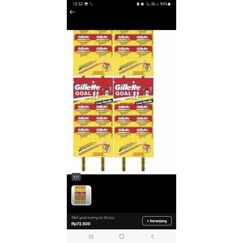 Silet goal kuning ( 24pcs )