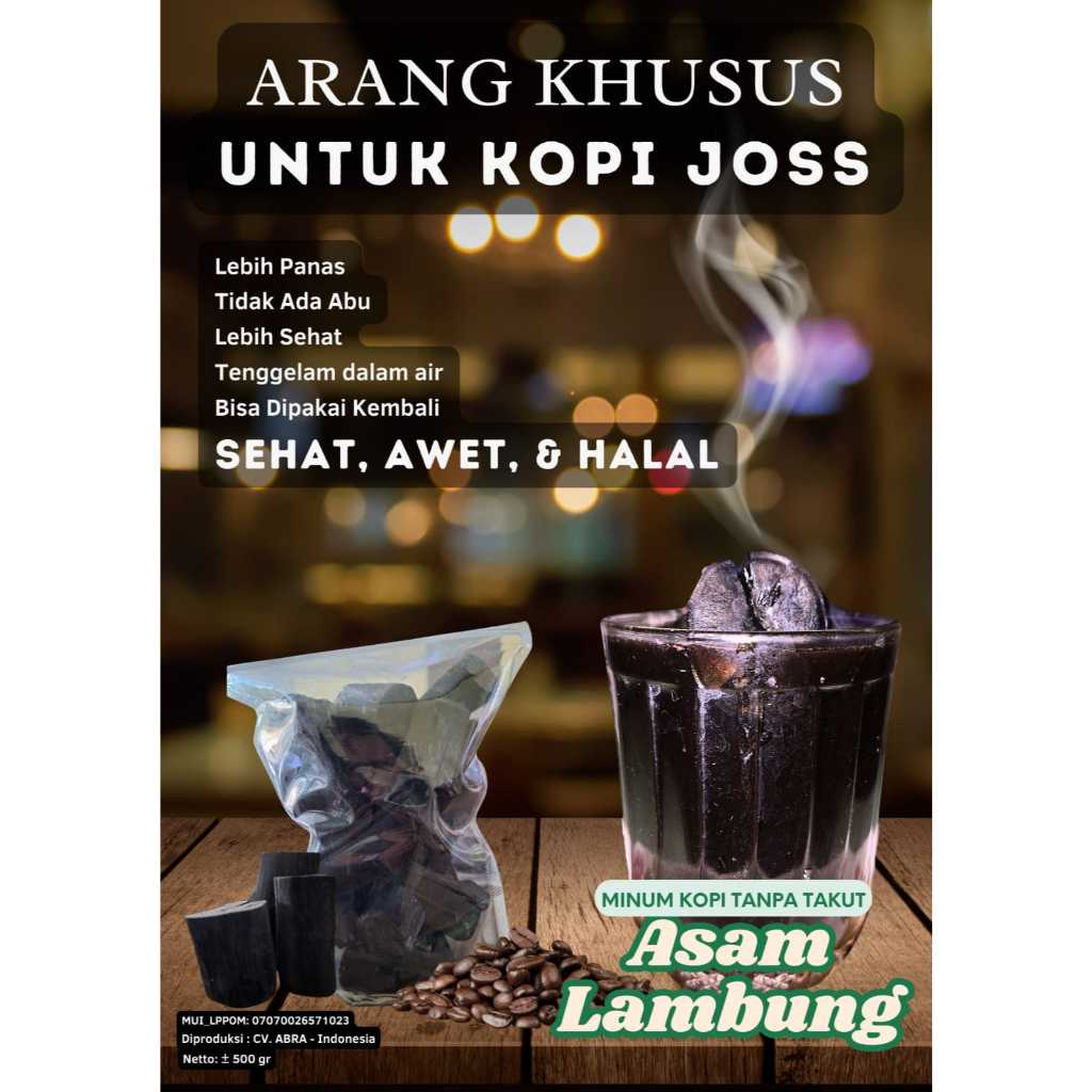 Arang JOSS Kopi Joss Sehat tanpa abu bisa dipakai berkali-kali