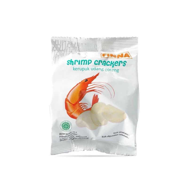 

FINNA Shrimp Crackers Kerupuk Udang Goreng 10gr | Kemasan Sachet 10 gr | Harga Satuan