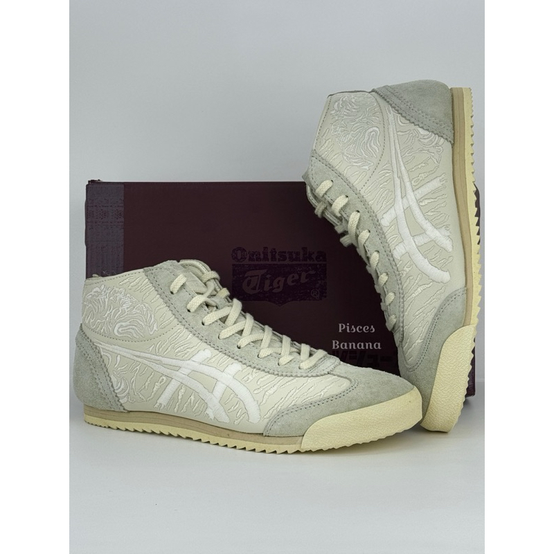 Sepatu ONITSUKA Deluxe Mid Runner ISetan High Shinjuku Triple White