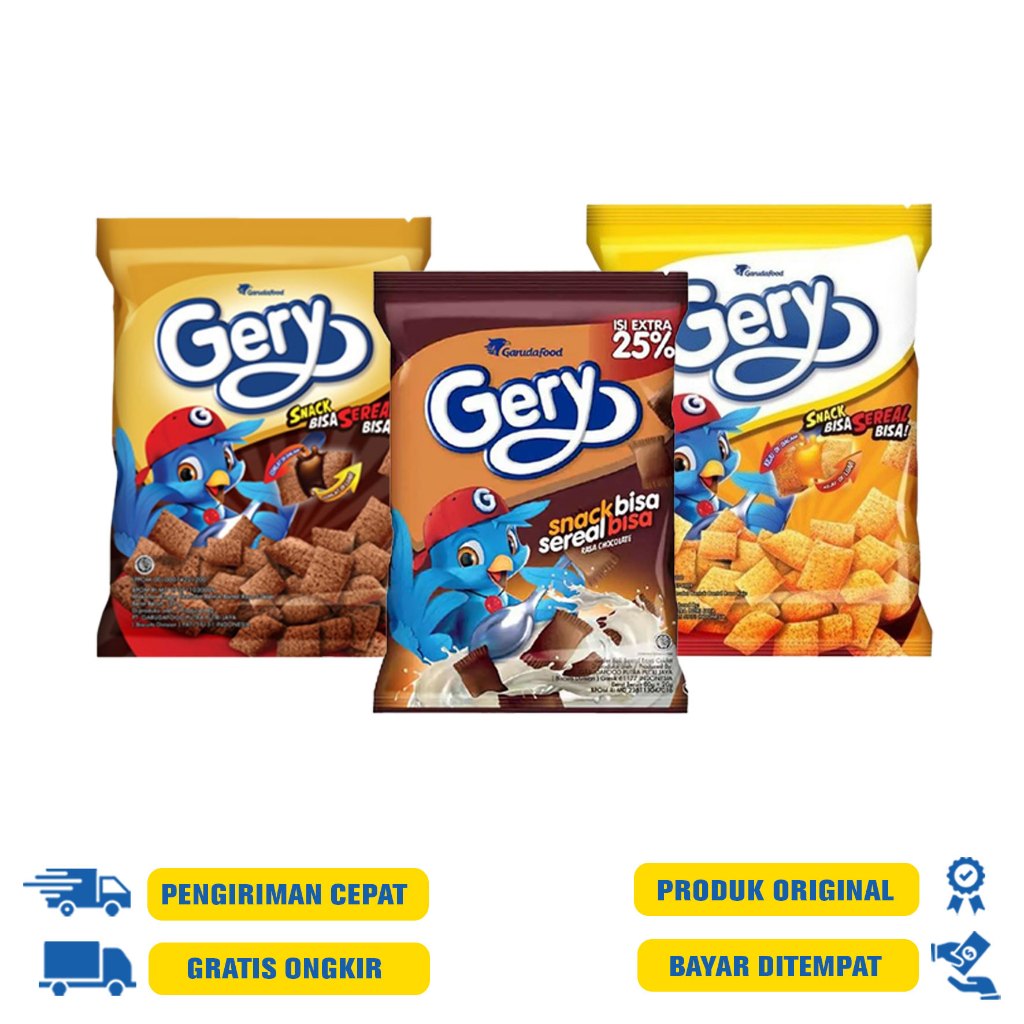 

Gery Sereal Snack Bantal 22 | 26 | 100 G.R - Cokelat | Keju