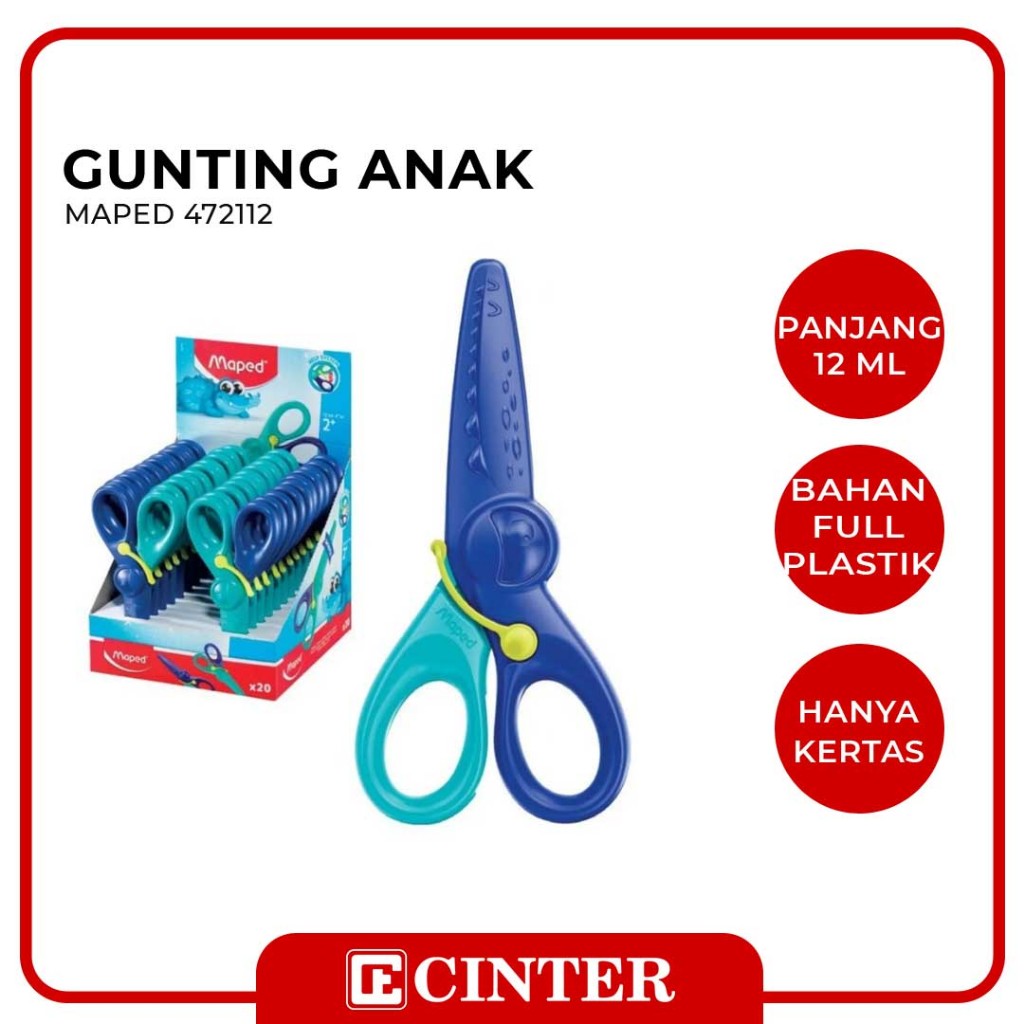 

MAPED - GUNTING / PEMOTONNG / SCISSORS KIDIPULSE 12CM-DISPLAY 472112